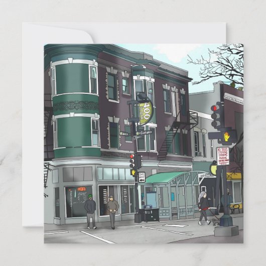 スケッチオブダウンタウンマディソンウィスコンシン カード (正面)