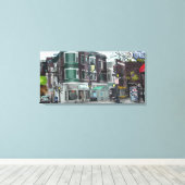 スケッチオブダウンタウンマディソンウィスコンシン キャンバスプリント (インサイチュ (ウッドフロア))