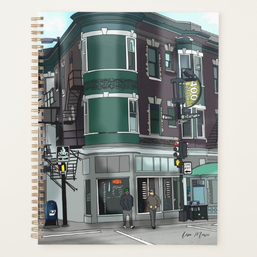 スケッチオブダウンタウンマディソンウィスコンシン プランナー手帳 (正面)