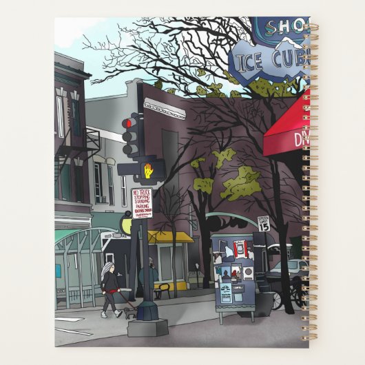 スケッチオブダウンタウンマディソンウィスコンシン プランナー手帳 (裏面)