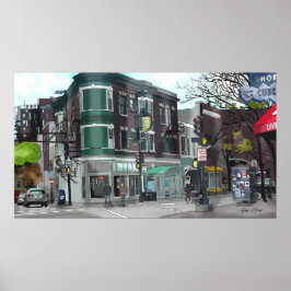 スケッチオブダウンタウンマディソンウィスコンシン ポスター