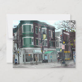 スケッチオブダウンタウンマディソンウィスコンシン ポストカード