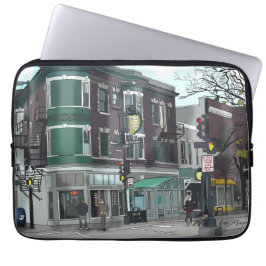 スケッチオブダウンタウンマディソンウィスコンシン ラップトップスリーブ