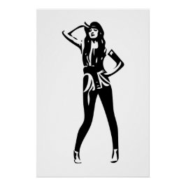 スケッチオートクチュールファッション ポスター