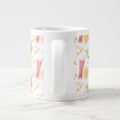 スケッチカクテルパターン ジャンボコーヒーマグカップ (裏面)