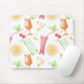 スケッチカクテルパターン マウスパッド (マウス)
