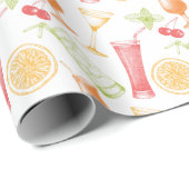 スケッチカクテルパターン ラッピングペーパー (ロールコーナー)