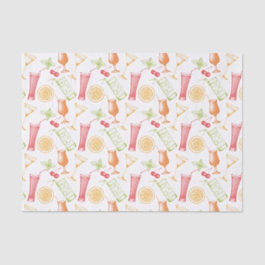 スケッチカクテルパターン 薄葉紙 (正面)