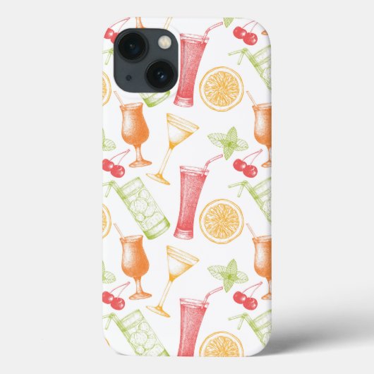 スケッチカクテルパターン Case-Mate iPhoneケース (裏面)