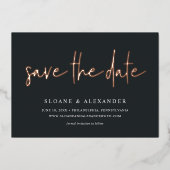 スケッチカジュアルバラ金ゴールド モダン結婚救The 箔招待状 (正面)