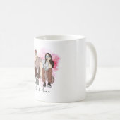 スケッチカスタムバレンタインのカップルのための贈り物 コーヒーマグカップ (正面右)