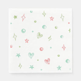 スケッチカラフルおもしろいシェイプ紙吹雪誕生日パーティー スタンダードランチョンナプキン