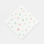 スケッチカラフルおもしろいシェイプ紙吹雪誕生日パーティー スタンダードランチョンナプキン (角)