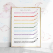 スケッチカラーとクレヨン – 教育用ポスター ポスター