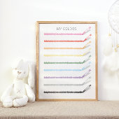 スケッチカラーとクレヨン – 教育用ポスター ポスター