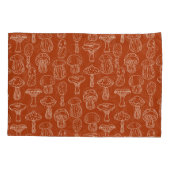 スケッチキノコ：かわいいシームレスな背景。 枕カバー (裏面)