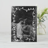 スケッチクリスマスライトカワイフォトホリデーカード 招待状 (スタンド正面)