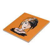 スケッチクールされた女芸術的性 – 漫画の文字 タイル (側面)