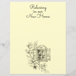 スケッチコテージウィンドウのスクラップブック紙