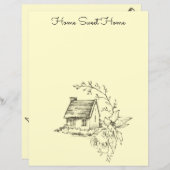 スケッチコテージスクラップブック紙または文房具 (正面/裏面)