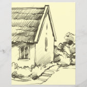 スケッチコテージスクラップブック紙または文房具 (裏面)