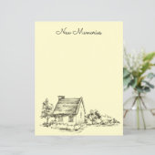 スケッチコテージスクラップブック紙または文房具 (スタンド正面)