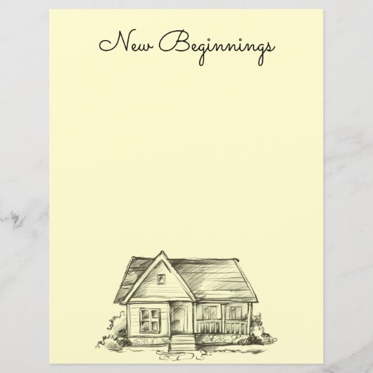 スケッチコテージスクラップブック紙または文房具 (正面)