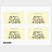 スケッチコテージスクラップブック 長方形シール (シート)