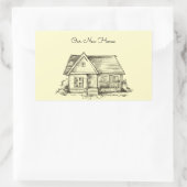 スケッチコテージスクラップブック 長方形シール (バッグ)