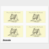 スケッチコテージスクラップブック 長方形シール (シート)