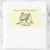 スケッチコテージスクラップブック 長方形シール (バッグ)