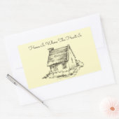 スケッチコテージスクラップブック 長方形シール (封筒)