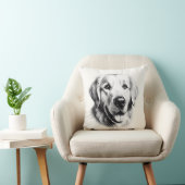 スケッチゴールデンレトリバー クッション (椅子)