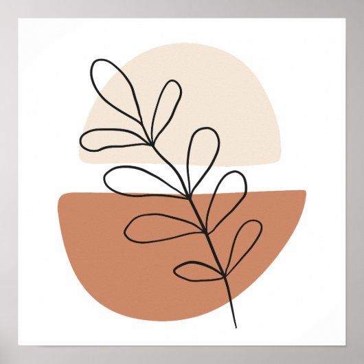 スケッチシンプルボホシックエステティックボヘミアン ポスター (正面)