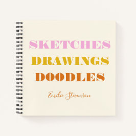 スケッチスケッチズドゥードルズピンクラスパーソナライズされたト  ノートブック