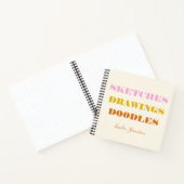 スケッチスケッチズドゥードルズピンクラスパーソナライズされたト  ノートブック (内部)