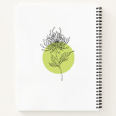 スケッチダリアボタニカルシンプルエレガント ノートブック (裏面)