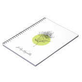 スケッチダリアボタニカルシンプルエレガント ノートブック (左側)