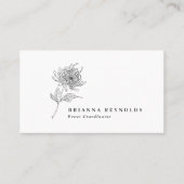 スケッチダリアボタニカルシンプルエレガント 名刺 (正面)