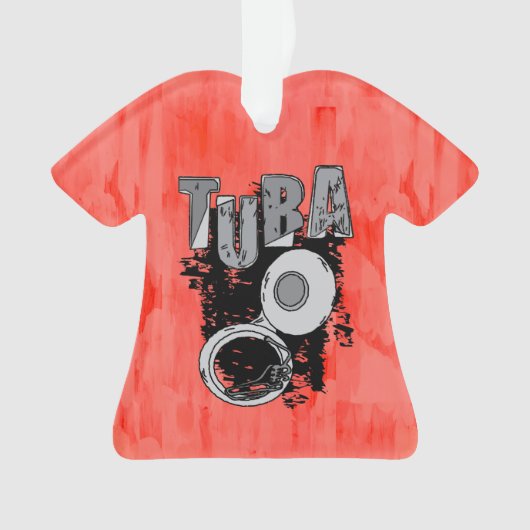 スケッチチュートチューバと文字 オーナメント (正面)