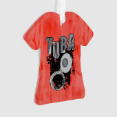 スケッチチュートチューバと文字 オーナメント (正面)