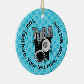 スケッチチュートチューバと文字 セラミックオーナメント (右)