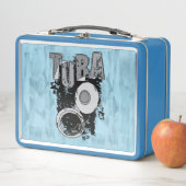 スケッチチュートチューバと文字 メタルランチボックス (インサイチュ)