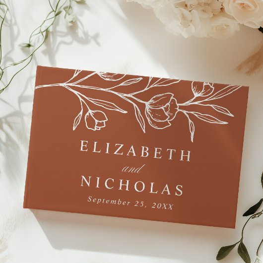 スケッチテラコッタフローラ結婚写真 ゲストブック