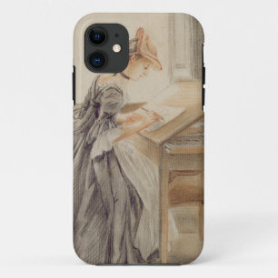 スケッチテーブルのCopying、c.1760-70 (grap女性 iPhone 11 ケース