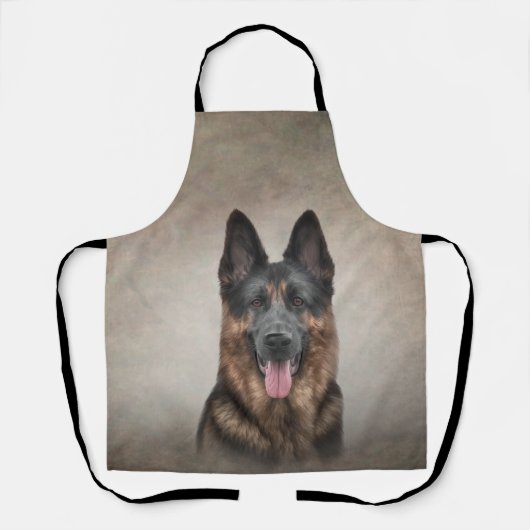 スケッチドイツの羊飼い犬 エプロン (正面)