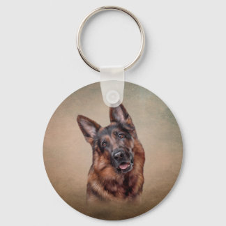 スケッチドイツの羊飼い犬 キーホルダー