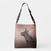 スケッチドイツの羊飼い犬 クロスボディバッグ (裏面)