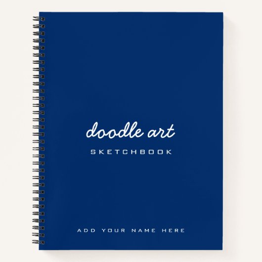 スケッチドゥードルアート名sketchbook indigo blue ノートブック (正面)