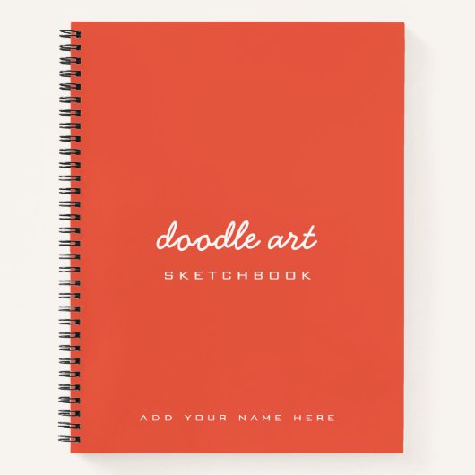 スケッチドゥードルアート名sketchbook orange ノートブック (正面)